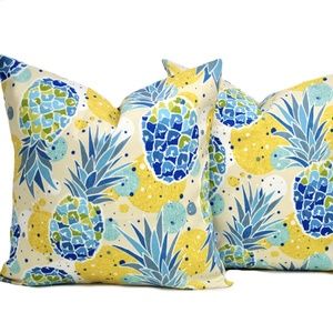 Two indoor/ outdoor pillow covers Pineapple pillow